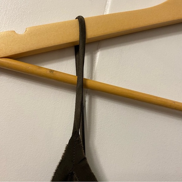 Alan Bilzerian 100% Silk Brown Chocolate Chemise Style Cami Top Spaghetti Straps - Picture 3 of 14